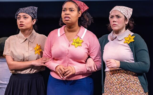 Almanya Narula, Nyani Totty and Sheer Aviram in the West Coast production of playwright Wendy Kout's 'Survivors,' May 2023 (Photo: Katherine Kohl)