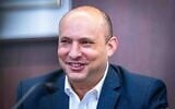 Then-alternate prime minister Naftali Bennett at a cabinet meeting at the Prime Minister's Office in Jerusalem on September 18, 2022. (Olivier Fitousi/Flash90)
