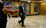 MK Ayman Odeh arrives to the Israeli parliament for the opening session of the Knesset, November 15, 2022. (Olivier Fitoussi/Flash90)