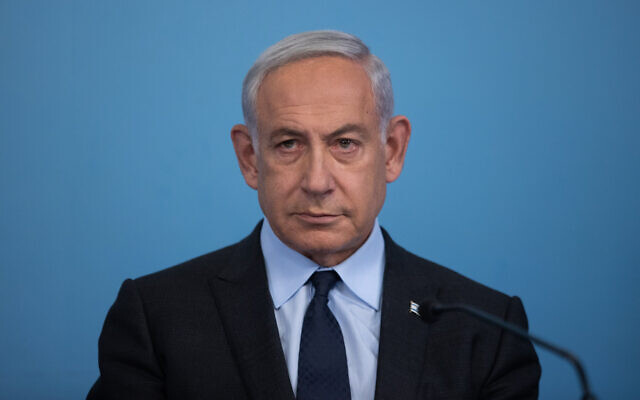 Prime Minister Benjamin Netanyahu at a press conference at the Prime Minister's (Alex Kolomoisky/Pool/Flash90) Prime Minister Benjamin Netanyahu at a press conference at the Prime Minister's (Alex Kolomoisky/Pool/Flash90)