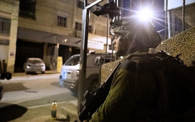 Israeli troops operate in the West Bank, early May 11, 2023. (Israel Defense Forces)