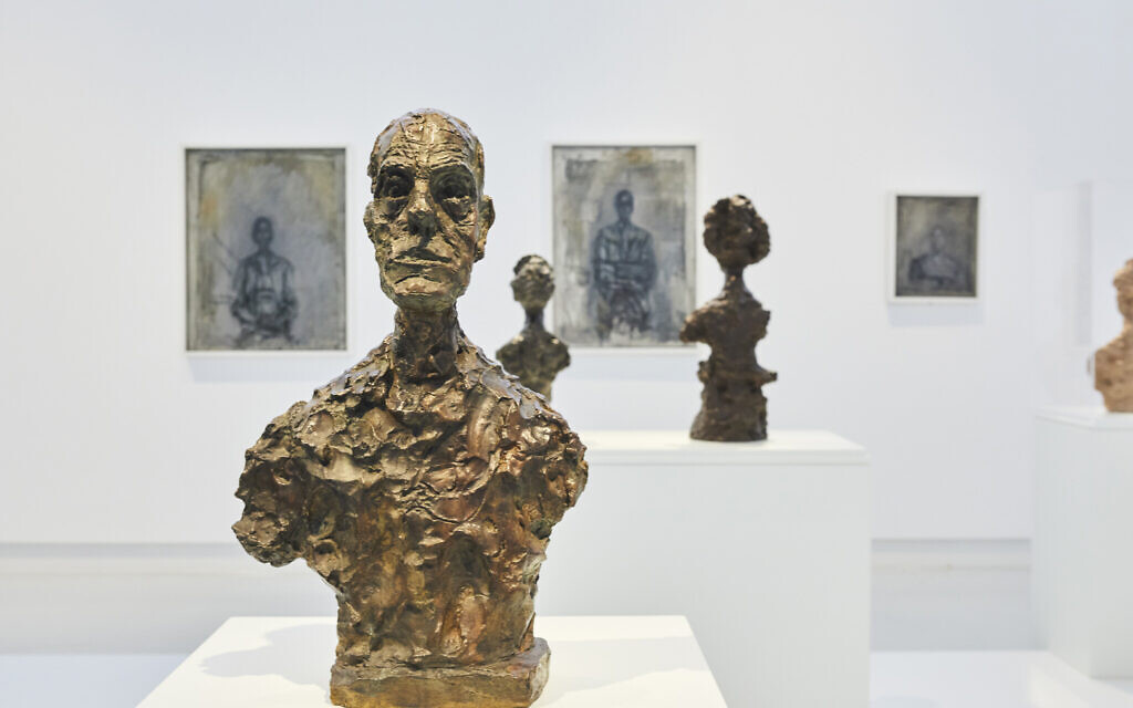 From the exhibit of 'Alberto Giacometti: Beginning, Again,' at Tel Aviv Museum of Art's Eyal Ofer Pavilion, May 6 – October 7, 2023 (Courtesy Yanai Yehiel) From the exhibit of 'Alberto Giacometti: Beginning, Again,' at Tel Aviv Museum of Art's Eyal Ofer Pavilion, May 6 – October 7, 2023 (Courtesy Yanai Yehiel)