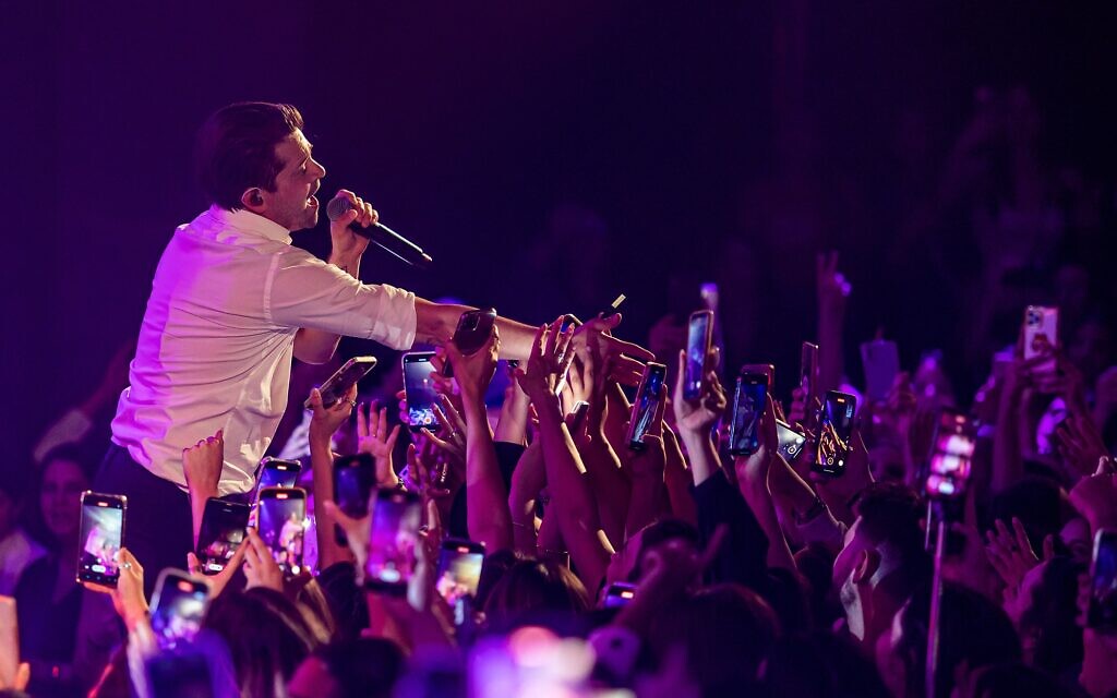 Felipe Colombo performs in Tel Aviv on May 3, 2023. (Courtesy/ Photo by Ortal Dahan Ziv)