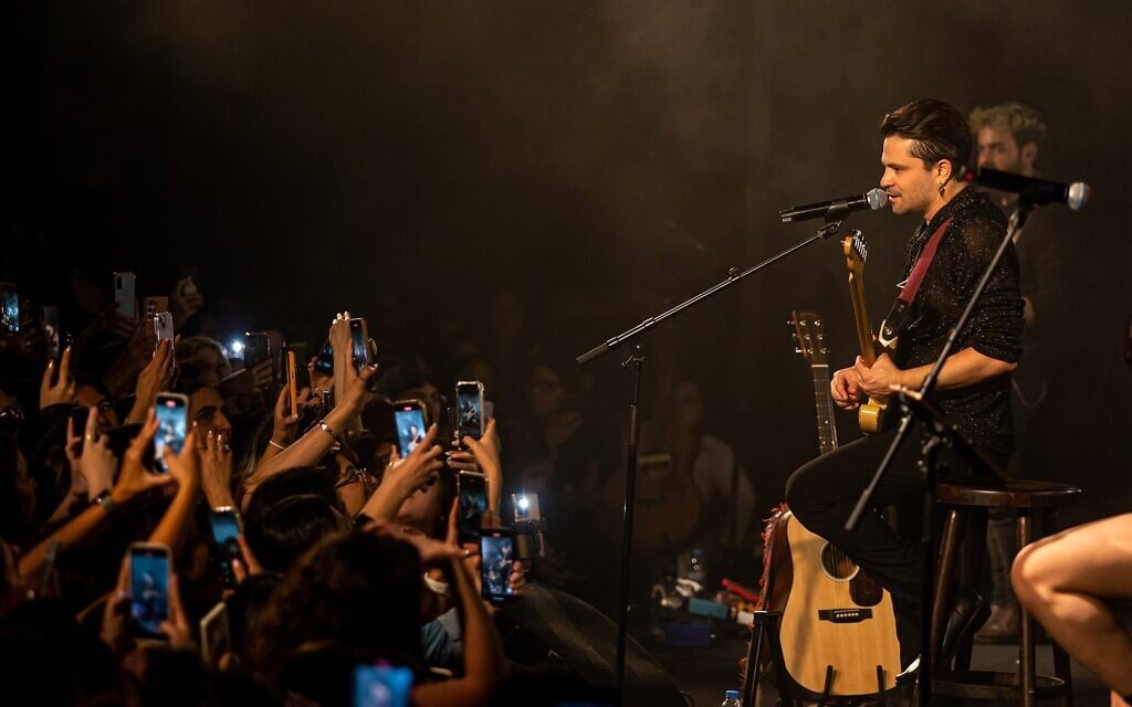 Felipe Colombo performs in Tel Aviv on May 3, 2023. (Courtesy/ Photo by Ortal Dahan Ziv)