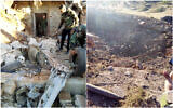 Damage is seen to a PFLP-GC site in Lebanon, following an alleged Israeli bombing on May 31, 2023. (Social media)