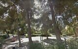 Screen capture of the Rose Garden, Jerusaelm. (Google Street View. Used in accordance with Clause 27a of the Copyright Law)