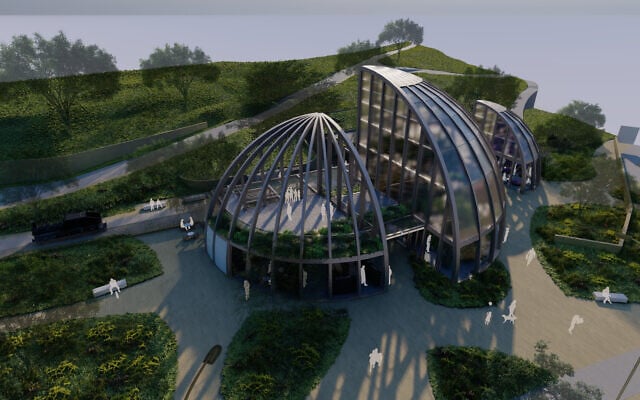 Model for new pavilion at Jerusalem's Botanical Gardens, May 2023. (courtesy, Shlomo Aronson Architects) Model for new pavilion at Jerusalem's Botanical Gardens, May 2023. (courtesy, Shlomo Aronson Architects)