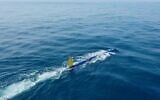 An undated handout photo of the autonomous unmanned BlueWhale submarine. (Israel Aerospace Industries)