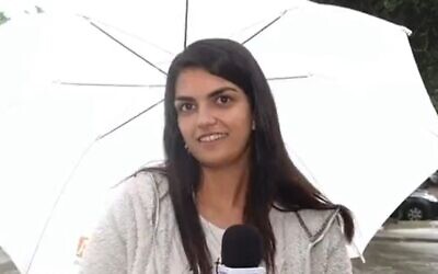 Livnat Green gives an interview to Channel 13 news on November 5, 2020. (Screenshot: Twitter; used in accordance with Clause 27a of the Copyright Law)
