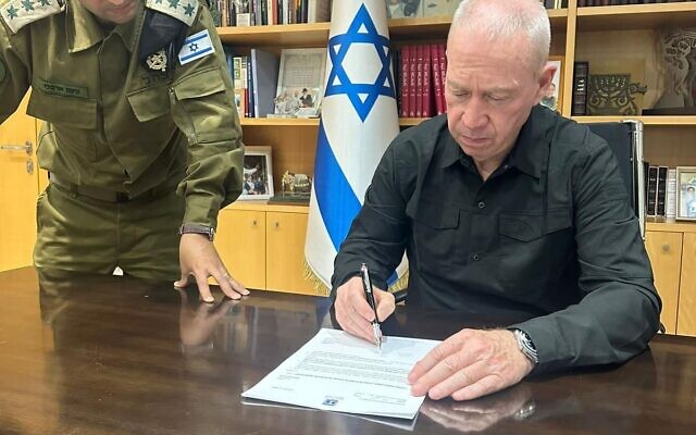 Defense Minister Yoav Gallant on May 10, 2023. (Defense Ministry) Defense Minister Yoav Gallant on May 10, 2023. (Defense Ministry)