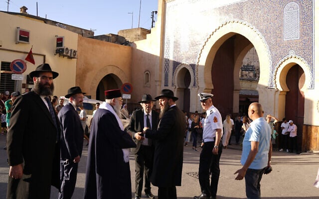 Chabad rabbis tour the old city of Fez, Morocco on May 18, 2023. (Avi Winner - Merkos 302) Chabad rabbis tour the old city of Fez, Morocco on May 18, 2023. (Avi Winner - Merkos 302)