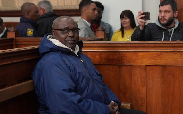 Fulgence Kayishema sits in the Magistrate's Court in Cape Town, South Africa, May 26, 2023. (AP Photo/Nardus Engelbrecht) Fulgence Kayishema sits in the Magistrate's Court in Cape Town, South Africa, May 26, 2023. (AP Photo/Nardus Engelbrecht)