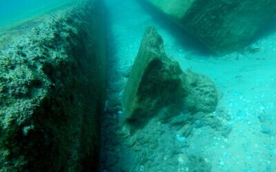 Pieces of 1,800-year-old marble from a shipwreck off the shore of Beit Yanai in central Israel. (Israel Antiquities Authority's Theft Prevention Unit)
