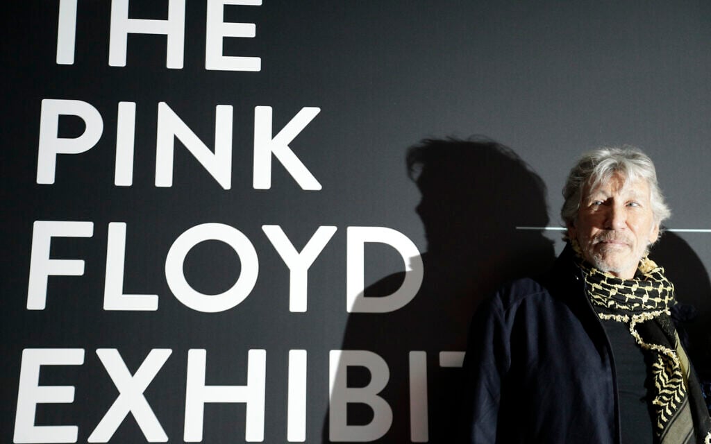 Pink Floyd's Roger Waters poses for photographers during a press conference to present 'The Pink Floyd Exhibition: Their Mortal Remains,' in Rome, January 16, 2018. (AP Photo/Gregorio Borgia)