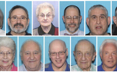 In this combo image made from photos provided by the US District Court Western District of Pennsylvania are the victims of the October 27, 2018, assault on the Tree of Life synagogue in Pittsburgh. On the top row, from left: Joyce Fienberg, Richard Gottfried, Rose Mallinger, Jerry Rabinowitz, Cecil Rosenthal, and David Rosenthal; bottom row, from left, Bernice Simon, Sylvan Simon, Dan Stein, Melvin Wax, and Irving Younger. (United States District Court Western District of Pennsylvania via AP)