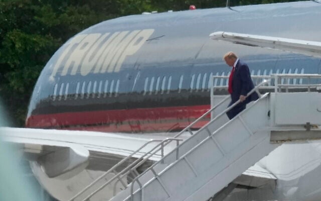 Former President Donald Trump arrives at Miami International Airport, Monday, June 12, 2023. (AP/Rebecca Blackwell) Former President Donald Trump arrives at Miami International Airport, Monday, June 12, 2023. (AP/Rebecca Blackwell)