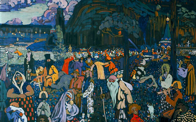 This undated image, provided by the Lenbachhaus Museum in Munich, Germany, shows the 1907 painting 'The Colorful Life' by Russian artist Kandinsky. (Lenbachhaus Museum via AP) This undated image, provided by the Lenbachhaus Museum in Munich, Germany, shows the 1907 painting 'The Colorful Life' by Russian artist Kandinsky. (Lenbachhaus Museum via AP)
