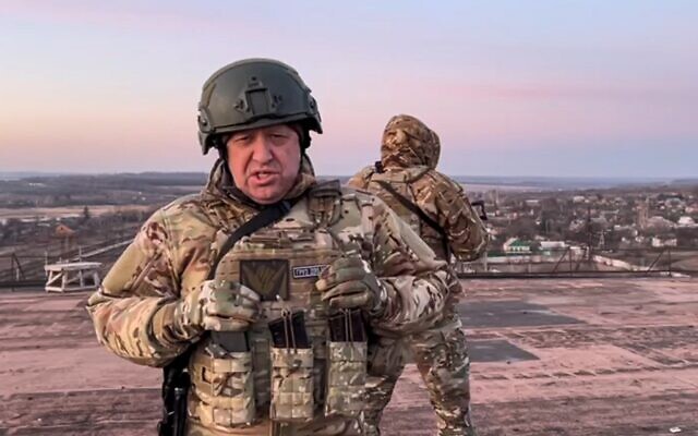 In this handout photo taken from video released by Prigozhin Press Service on Friday, March 3, 2023, Yevgeny Prigozhin, the owner of the Wagner Group military company, addresses Ukrainian President Volodymyr Zelensky asking him to withdraw the remaining Ukrainian forces from Bakhmut to save their lives, at an unspecified location in Ukraine. (Prigozhin Press Service via AP, File) In this handout photo taken from video released by Prigozhin Press Service on Friday, March 3, 2023, Yevgeny Prigozhin, the owner of the Wagner Group military company, addresses Ukrainian President Volodymyr Zelensky asking him to withdraw the remaining Ukrainian forces from Bakhmut to save their lives, at an unspecified location in Ukraine. (Prigozhin Press Service via AP, File)