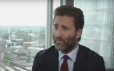 Screen capture from video of Jewish Conservative party London mayoral candidate Daniel Korski, June 2023. (YouTube. Used in accordance with Clause 27a of the Copyright Law)