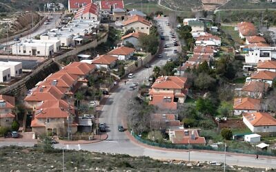 View of the Jewish settlement of Eli, in the West Bank on January 17, 2021. (Sraya Diamant/Flash90