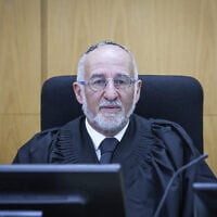 Judge Asher Kula at the Nazareth District Court, June 7, 2022. (David Cohen/Flash90)