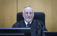 Judge Asher Kula at the Nazareth District Court, June 7, 2022. (David Cohen/Flash90)