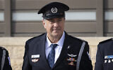 Coastal Region Police Commander Yoram Sofer at a ceremony in Jerusalem on January 1, 2023. (Olivier Fitoussi/Flash90)
