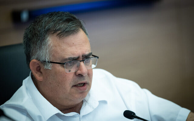 Likud MK David Bitan leads an Economic Committee meeting at the Knesset, May 29, 2023. (Yonatan Sindel/Flash90) Likud MK David Bitan leads an Economic Committee meeting at the Knesset, May 29, 2023. (Yonatan Sindel/Flash90)