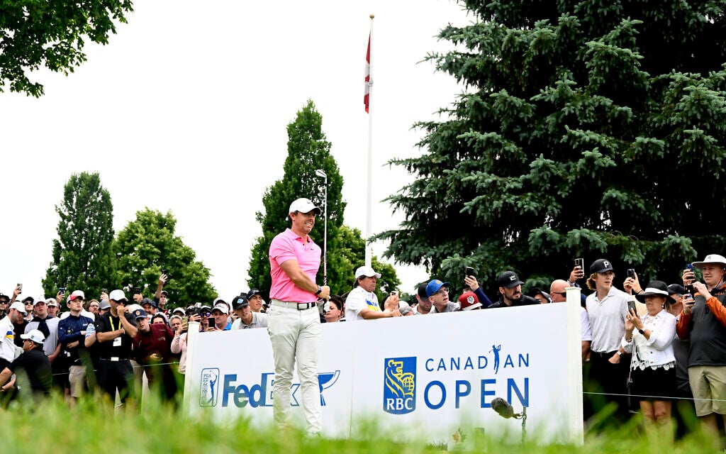 Rory McIlroy plays in the last round of the Canadian Open in Toronto, June 11, 2023. (Bernard Brault/Golf Canada)
