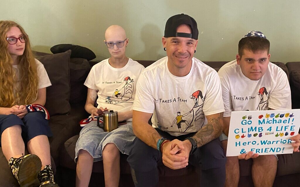 The Jewish Inspiration Foundation at an 'American Ninja Warrior' watch party in 2022. (Courtesy of Leah Cohen via JTA)