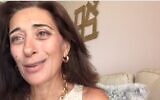 Ness Ziona mayoral candidate Galit Avinoam films a campaign video on June 30, 2023. (Screen capture/Twitter)