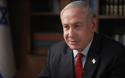 Prime Minister Benjamin Netanyahu speaks to The Wall Street Journal in an interview published June 29, 2023 (screenshot: YouTube. Used in accordance with Clause 27a of the Copyright Law)