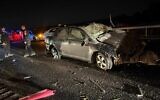 The aftermath of the car crash on Route 6 on June 5, 2023 (South District Fire Fighting Services)