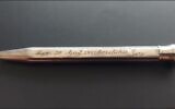 A pencil said to have belonged to Adolf Hitler on sale at an auction house in Belfast, the United Kingdom, pictured ahead of its auctioning scheduled for June 6, 2023. (Bloomfield Auctions)