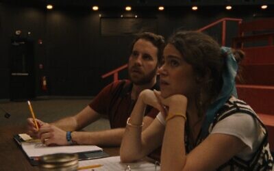 Ben Platt and Molly Gordon in 'Theater Camp.' (Courtesy of Searchlight Pictures via JTA)