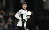 Fulham's Manor Solomon celebrates after scoring during the English Premier League soccer match between Fulham and Wolverhampton Wanderers at Craven Cottage stadium in London, February 24, 2023. (AP Photo/Kirsty Wigglesworth)