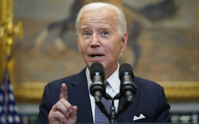 President Joe Biden speaks in the Roosevelt Room of the White House, Friday, June 30, 2023, in Washington. (AP/Evan Vucci)