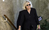 Attorney General Gali Baharav-Miara arrives for the weekly cabinet meeting at the Prime Minister's Office in Jerusalem, Sunday, July 9, 2023. (Gil Cohen-Magen/Pool Photo via AP)