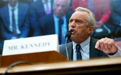 Robert F. Kennedy, Jr., testifies before a House Judiciary Select Subcommittee on the Weaponization of the Federal Government hearing on Capitol Hill in Washington, Thursday, July 20, 2023. (AP Photo/Patrick Semansky)