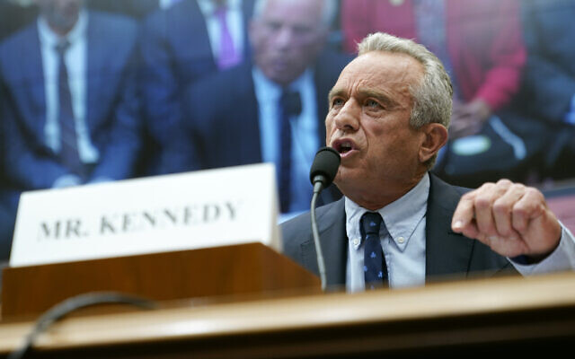 Robert F. Kennedy, Jr., testifies before a House Judiciary Select Subcommittee on the Weaponization of the Federal Government hearing on Capitol Hill in Washington, Thursday, July 20, 2023. (AP Photo/Patrick Semansky) Robert F. Kennedy, Jr., testifies before a House Judiciary Select Subcommittee on the Weaponization of the Federal Government hearing on Capitol Hill in Washington, Thursday, July 20, 2023. (AP Photo/Patrick Semansky)