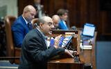 Deputy Speaker Likud MK Nissim Vaturi at the plenum hall of the Knesset, on June 26, 2023. (Yonatan Sindel/Flash90)