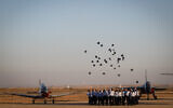 Illustrative: A graduation ceremony for soldiers who completed the IAF Flight Course, at the Hatzerim Air Base in southern Israel, June 29, 2023. (Oren Ben Hakoon/Flash90)