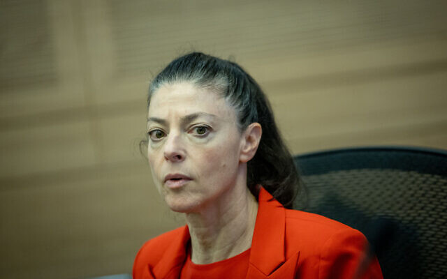 Labor party leader Merav Michaeli attends a meeting of the Knesset Constitution, Law and Justice Committee meeting on July 19, 2023. (Yonatan Sindel/Flash90) Labor party leader Merav Michaeli attends a meeting of the Knesset Constitution, Law and Justice Committee meeting on July 19, 2023. (Yonatan Sindel/Flash90)
