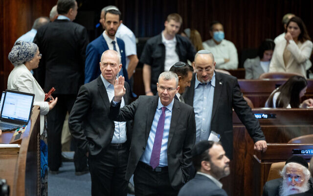 A plenum session at the Knesset in Jerusalem on July 19, 2023. (Yonatan Sindel/Flash90)