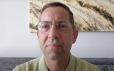 Screen capture from video of Gal Luft, co-director of the Institute for the Analysis of Global Security, who is a fugitive from US authorities over alleged illegal ties with China and arms dealing, July 7, 2023. (YouTube, (used in accordance with Clause 27a of the Copyright Law)