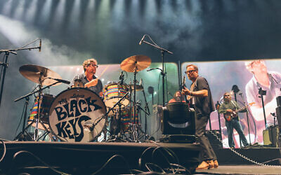 Dan Auerbach and Patrick Carney of The Black Keys perform on July 10, 2023 at Rishon Lezion's Live Park ampitheater (Courtesy Orit Pnini)