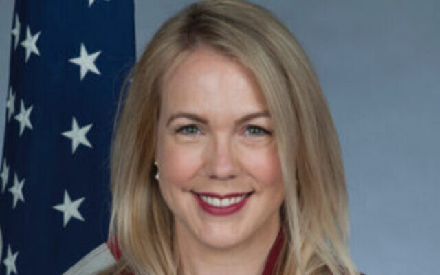 Stephanie Hallett, interim charge d'affaires at the US embassy in Jerusalem. (State Department) Stephanie Hallett, interim charge d'affaires at the US embassy in Jerusalem. (State Department)
