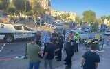 The scene of a stabbing in the Gilo neighborhood in East Jerusalem, July 20, 2023. (Israel Police)