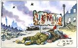 A cartoon by Dave Brown, published in the UK's Independent newspaper, July 5, 2023