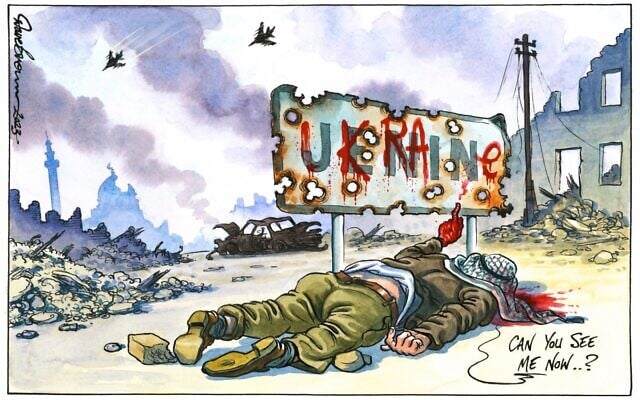A cartoon by Dave Brown, published in the UK's Independent newspaper, July 5, 2023 A cartoon by Dave Brown, published in the UK's Independent newspaper, July 5, 2023